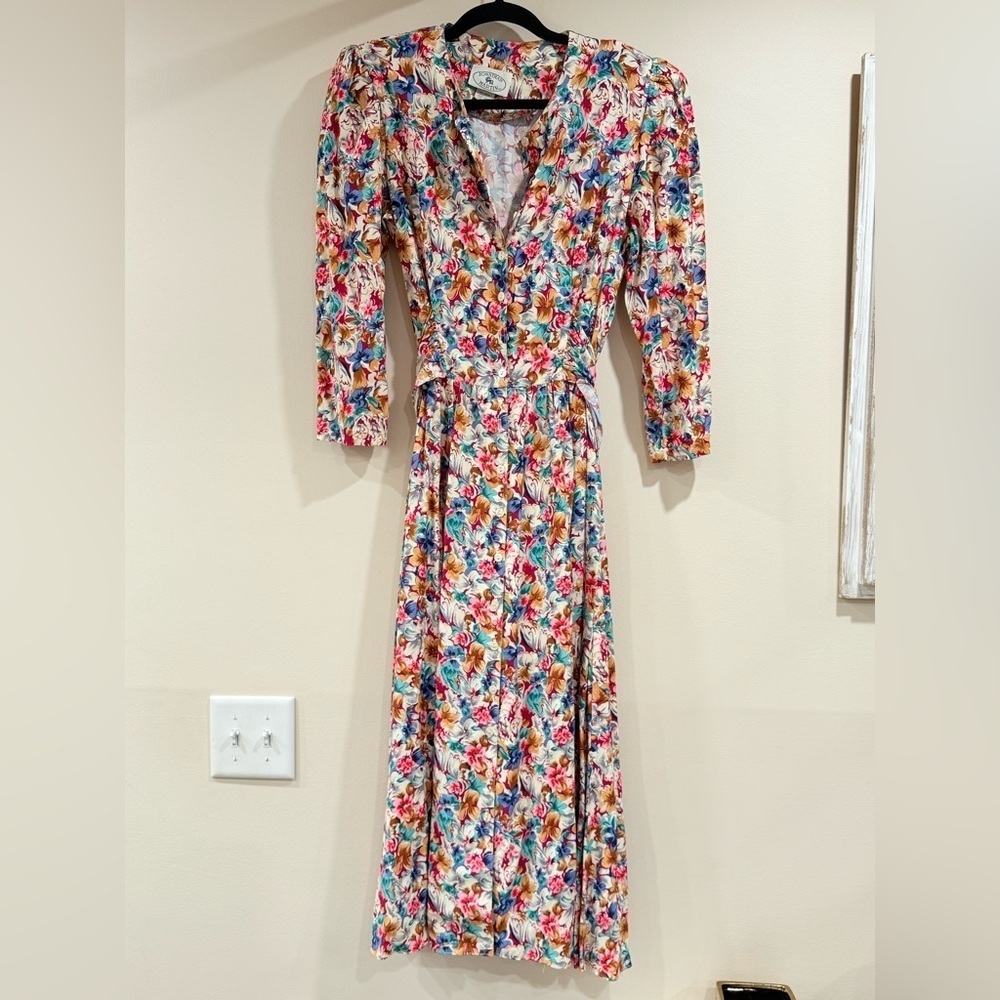 🔥Jonathan Martin Vintage Floral Multicolor Dress🔥